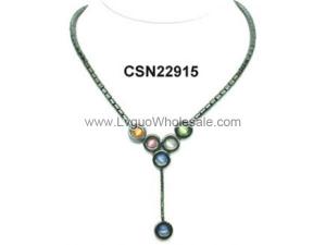 Cat's Eye Opal Beads Style Hematite Choker Collar Fashion Necklace